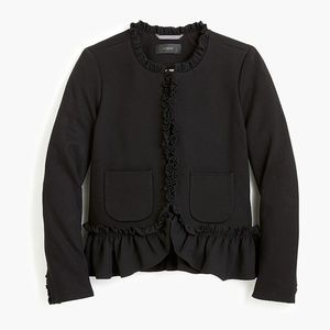 J Crew The Going Out Blazer With Ruffles sz 12